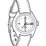 DIBUJO RELOJ DE PULSERA PARA COLOREAR 2052_orologio