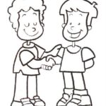DIBUJOS DE AMIGOS PARA PINTAR Y COLOREAR 892_AMIGOS